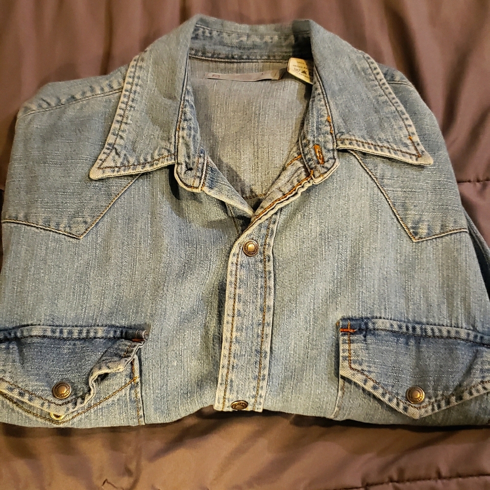 Denim button down